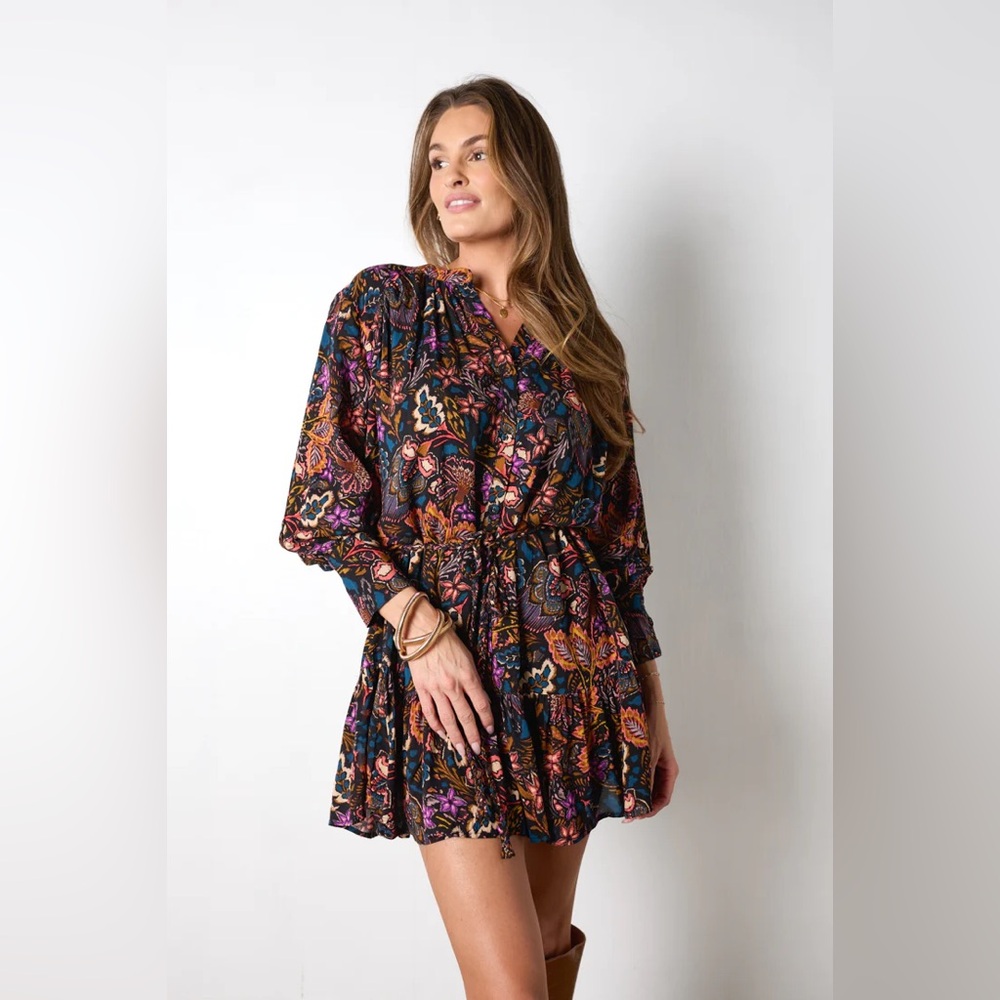 Dress Forum LA As Right As Rain Boho‎ Long Sleeve Mini Dress Small